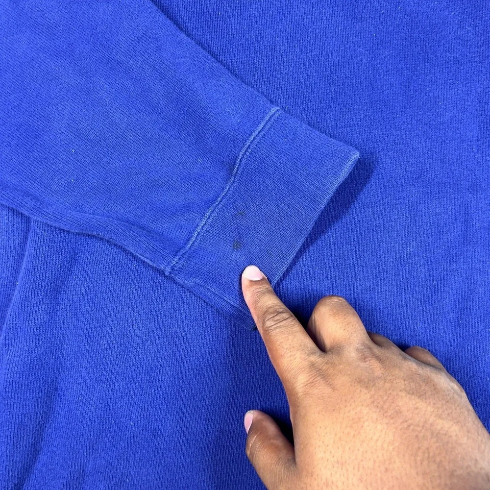 Vintage Polo Ralph Lauren Sweater Mens 2XL Blue Tight Knit Mock Neck Quarter Zip